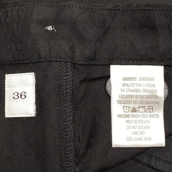 Robert Graham Men's Highland Jacquard Perfect Fit Pants – Size 36 – Black - Picture 5 of 9